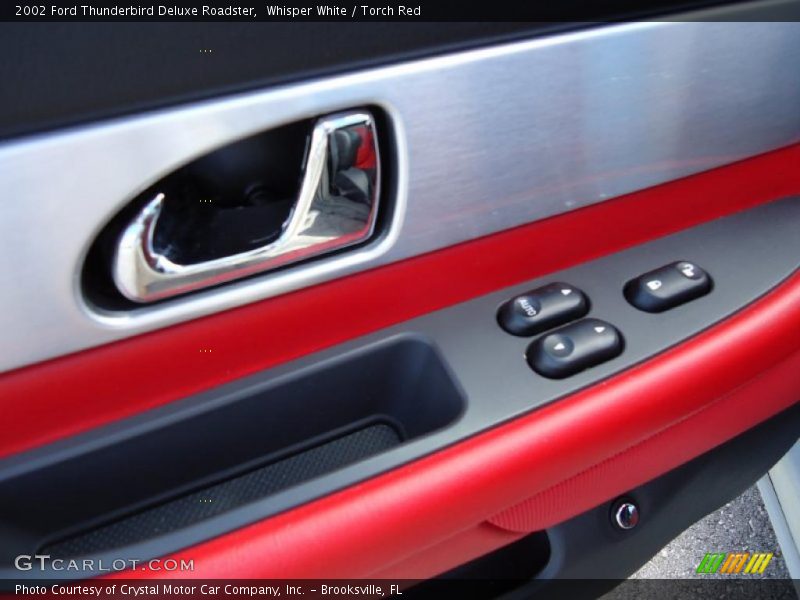 Whisper White / Torch Red 2002 Ford Thunderbird Deluxe Roadster