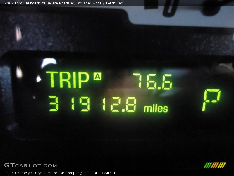 Whisper White / Torch Red 2002 Ford Thunderbird Deluxe Roadster