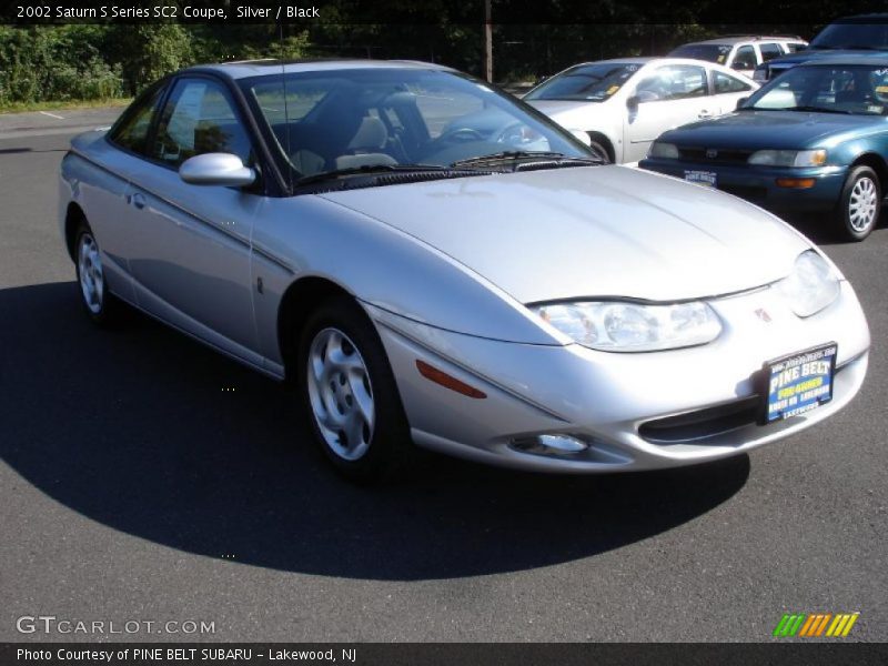 Silver / Black 2002 Saturn S Series SC2 Coupe