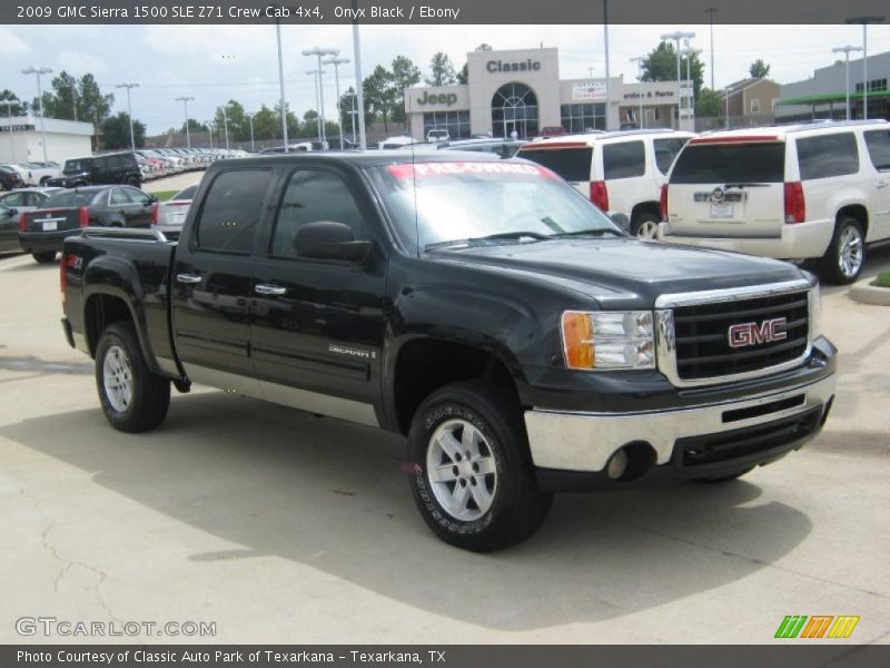 Onyx Black / Ebony 2009 GMC Sierra 1500 SLE Z71 Crew Cab 4x4