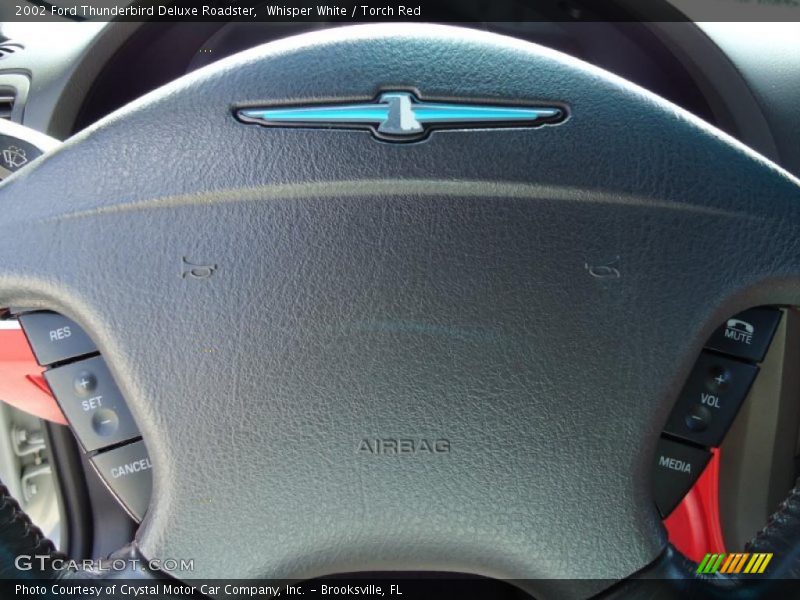 Whisper White / Torch Red 2002 Ford Thunderbird Deluxe Roadster