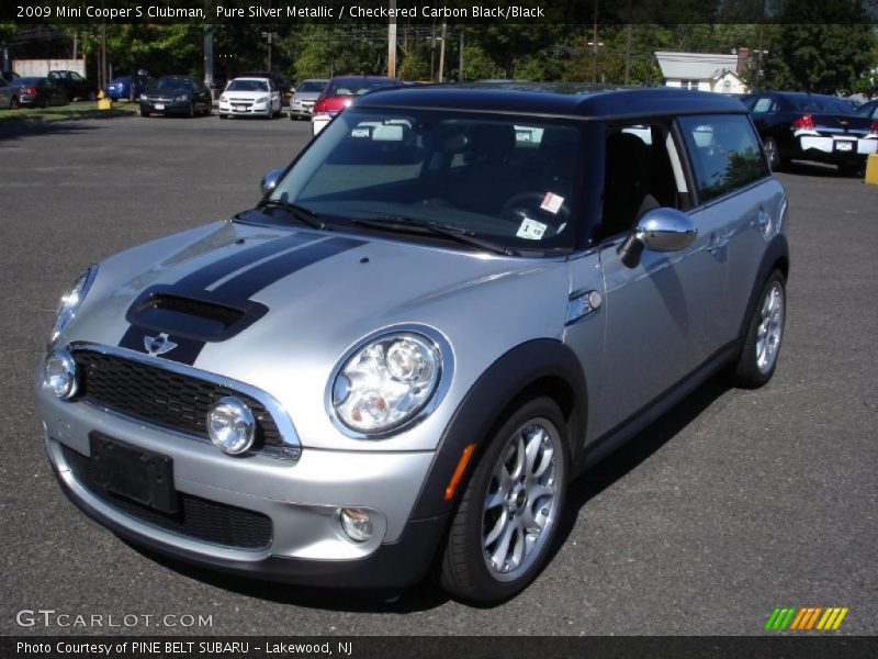 Pure Silver Metallic / Checkered Carbon Black/Black 2009 Mini Cooper S Clubman