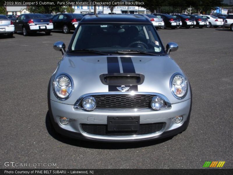 Pure Silver Metallic / Checkered Carbon Black/Black 2009 Mini Cooper S Clubman