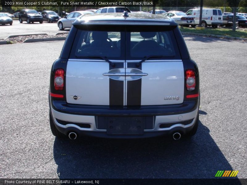 Pure Silver Metallic / Checkered Carbon Black/Black 2009 Mini Cooper S Clubman