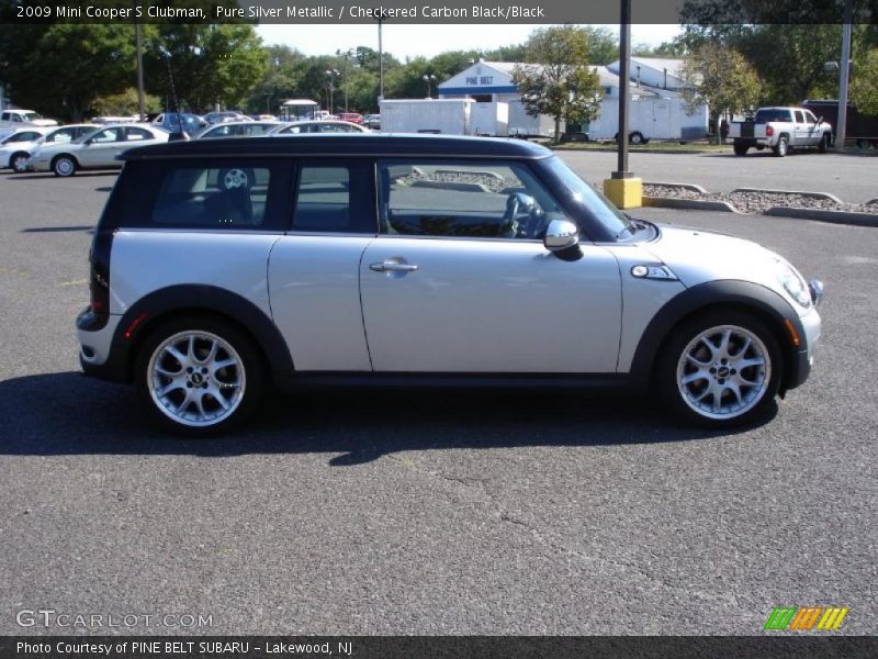 Pure Silver Metallic / Checkered Carbon Black/Black 2009 Mini Cooper S Clubman