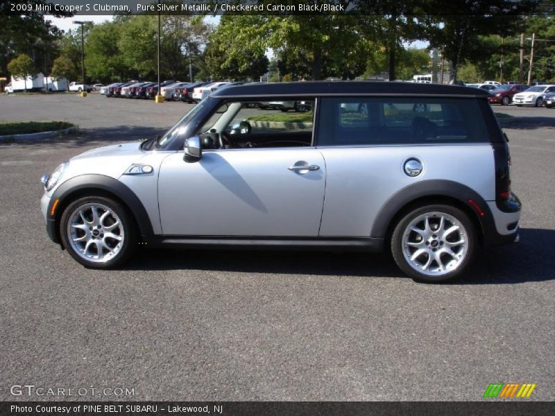 Pure Silver Metallic / Checkered Carbon Black/Black 2009 Mini Cooper S Clubman