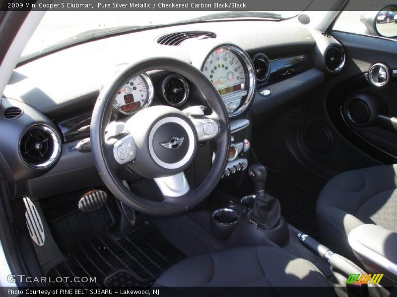 Pure Silver Metallic / Checkered Carbon Black/Black 2009 Mini Cooper S Clubman