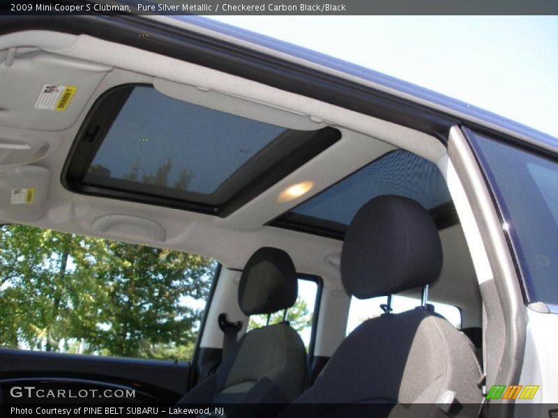 Pure Silver Metallic / Checkered Carbon Black/Black 2009 Mini Cooper S Clubman
