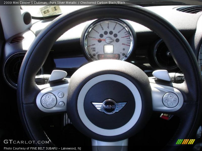 Pure Silver Metallic / Checkered Carbon Black/Black 2009 Mini Cooper S Clubman