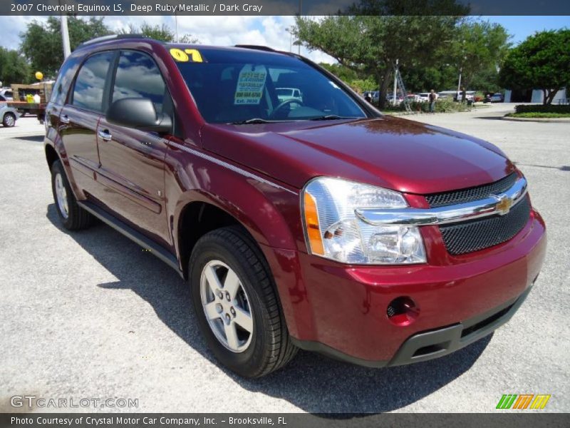 Deep Ruby Metallic / Dark Gray 2007 Chevrolet Equinox LS