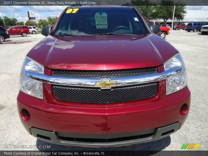 Deep Ruby Metallic / Dark Gray 2007 Chevrolet Equinox LS