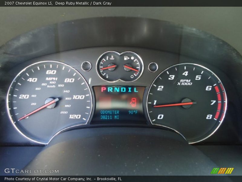 Deep Ruby Metallic / Dark Gray 2007 Chevrolet Equinox LS