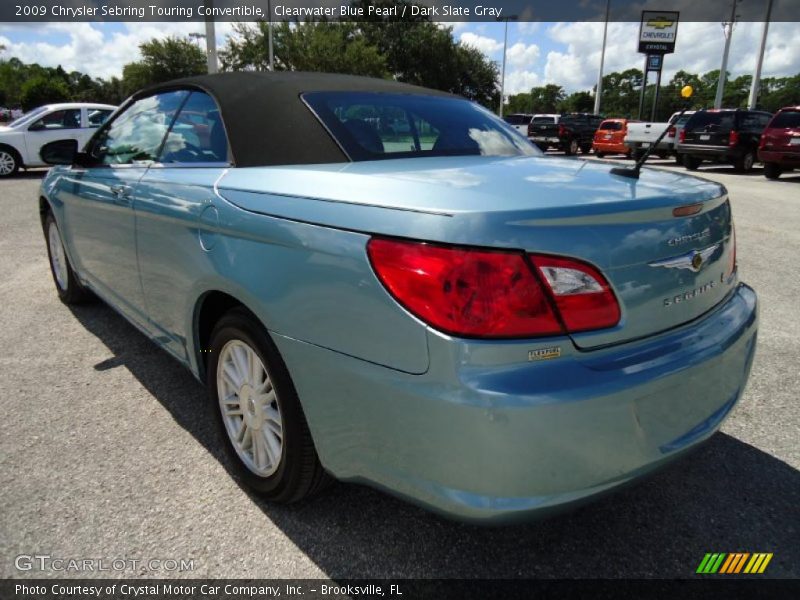 Clearwater Blue Pearl / Dark Slate Gray 2009 Chrysler Sebring Touring Convertible