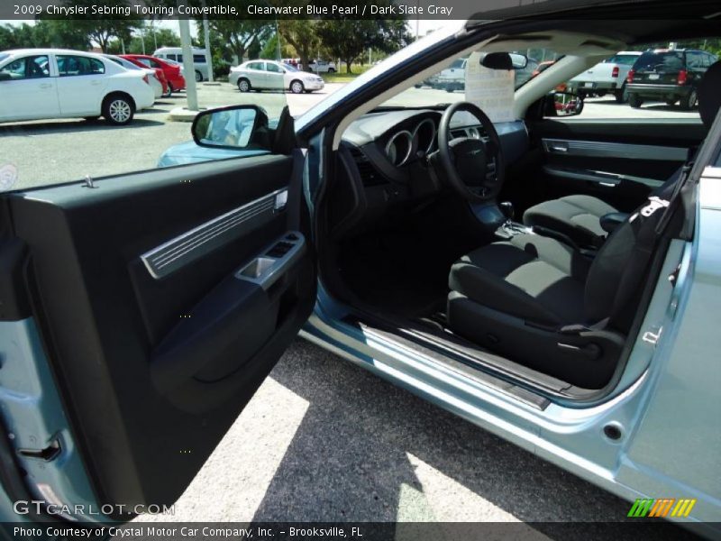Clearwater Blue Pearl / Dark Slate Gray 2009 Chrysler Sebring Touring Convertible