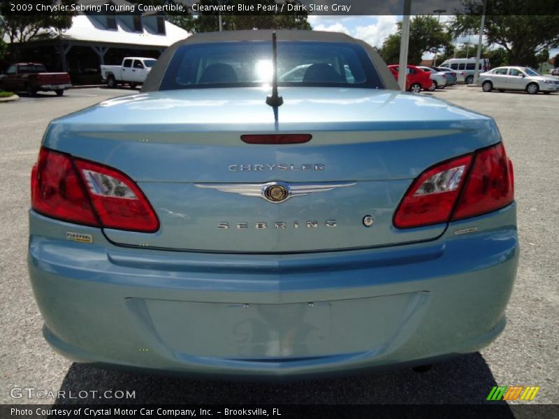 Clearwater Blue Pearl / Dark Slate Gray 2009 Chrysler Sebring Touring Convertible