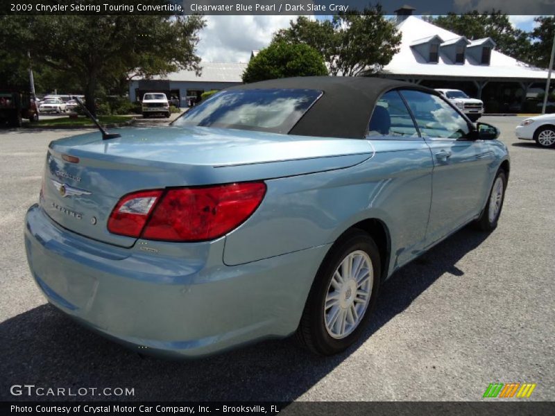 Clearwater Blue Pearl / Dark Slate Gray 2009 Chrysler Sebring Touring Convertible
