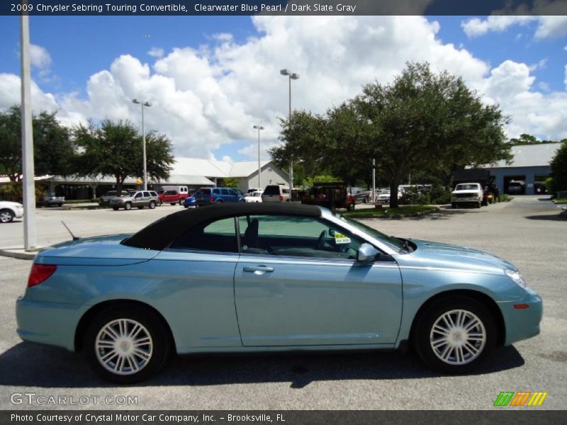 Clearwater Blue Pearl / Dark Slate Gray 2009 Chrysler Sebring Touring Convertible