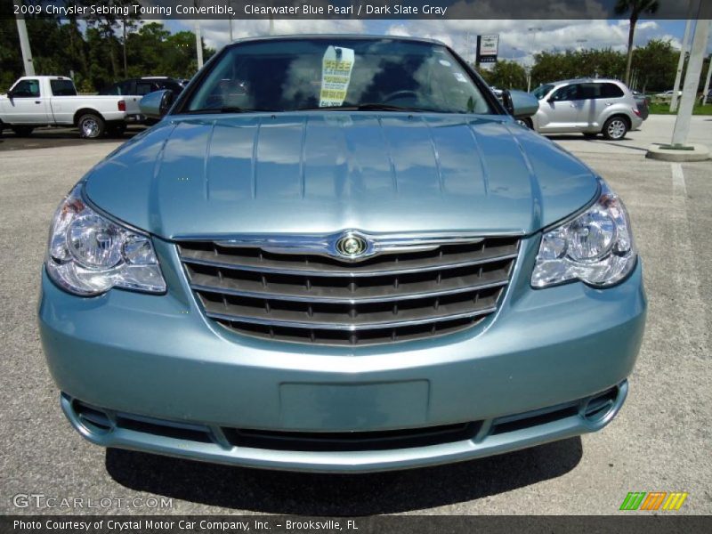 Clearwater Blue Pearl / Dark Slate Gray 2009 Chrysler Sebring Touring Convertible