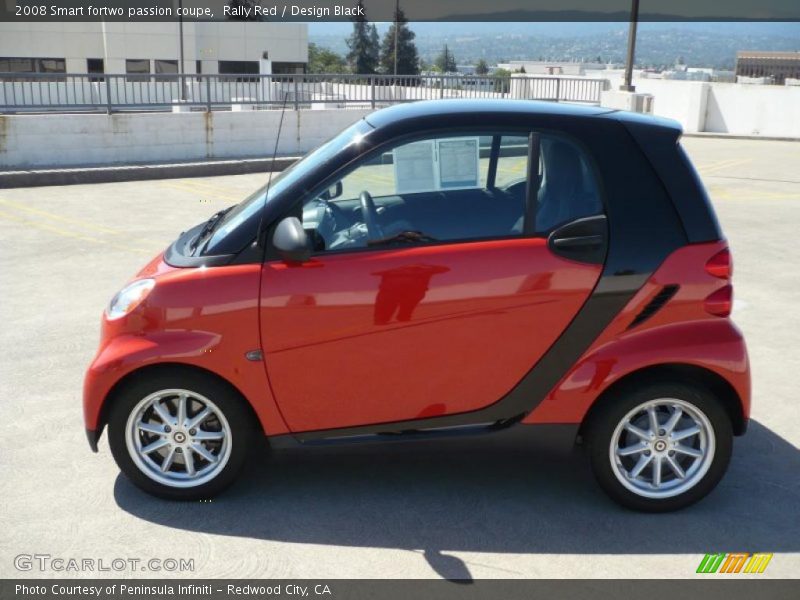 Rally Red / Design Black 2008 Smart fortwo passion coupe