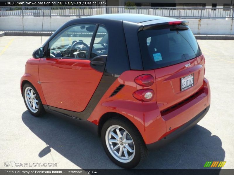 Rally Red / Design Black 2008 Smart fortwo passion coupe