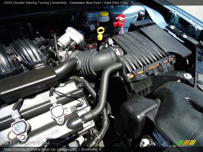Clearwater Blue Pearl / Dark Slate Gray 2009 Chrysler Sebring Touring Convertible