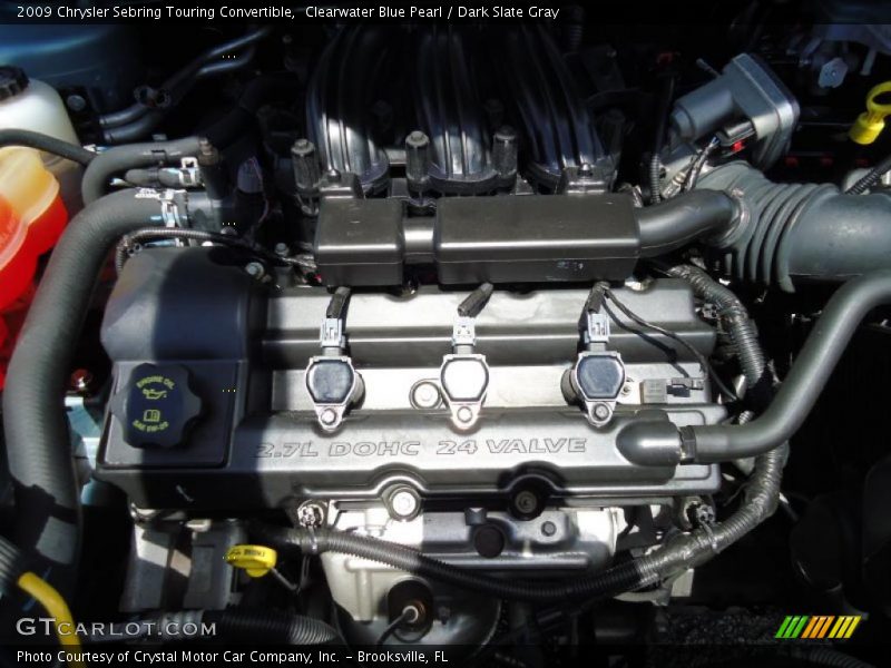 Clearwater Blue Pearl / Dark Slate Gray 2009 Chrysler Sebring Touring Convertible