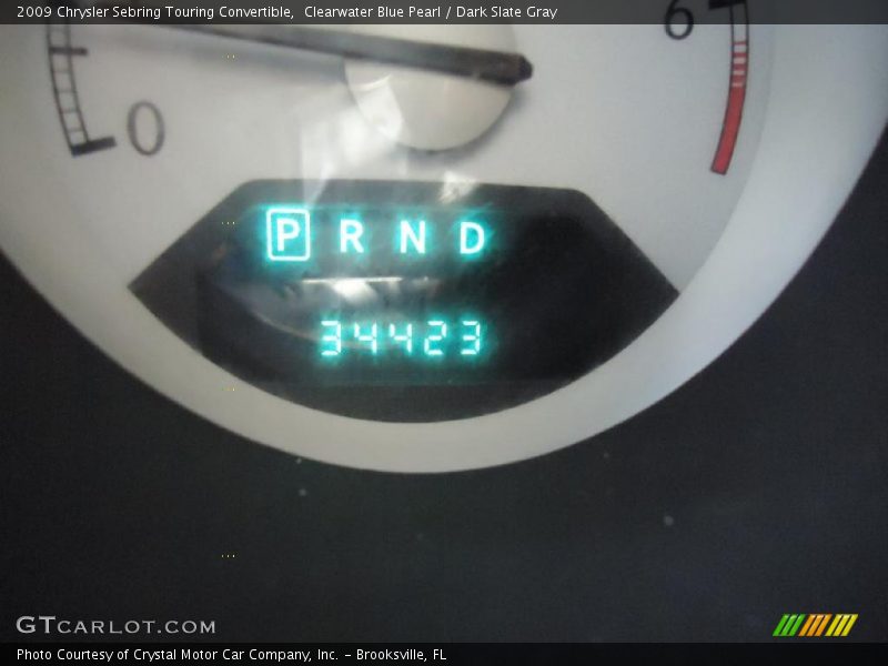 Clearwater Blue Pearl / Dark Slate Gray 2009 Chrysler Sebring Touring Convertible