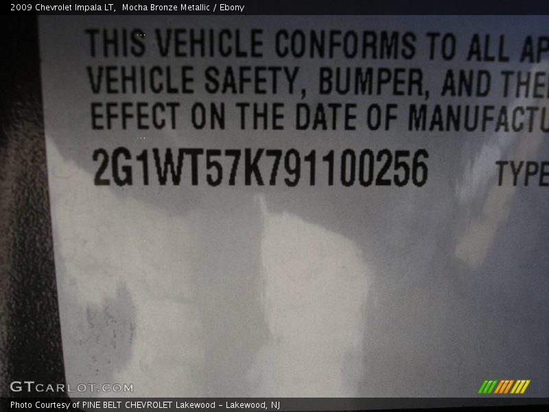 Mocha Bronze Metallic / Ebony 2009 Chevrolet Impala LT