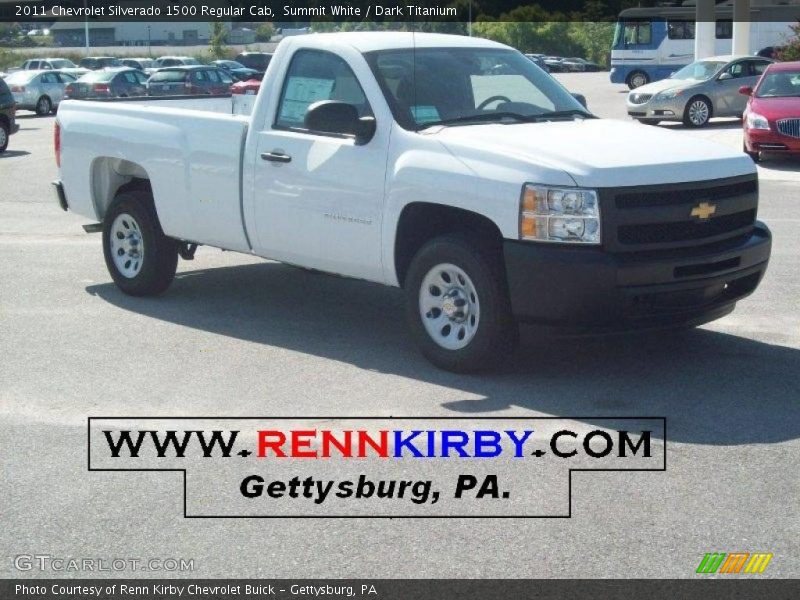 Summit White / Dark Titanium 2011 Chevrolet Silverado 1500 Regular Cab