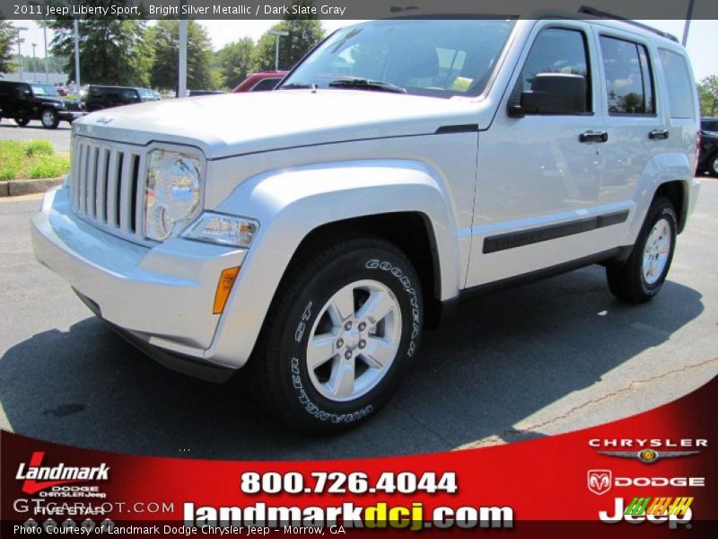 Bright Silver Metallic / Dark Slate Gray 2011 Jeep Liberty Sport