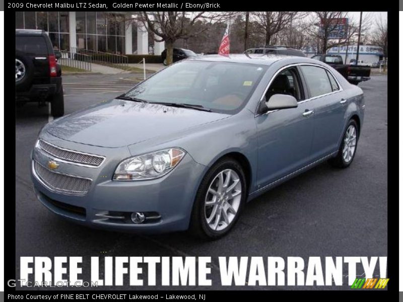 Golden Pewter Metallic / Ebony/Brick 2009 Chevrolet Malibu LTZ Sedan
