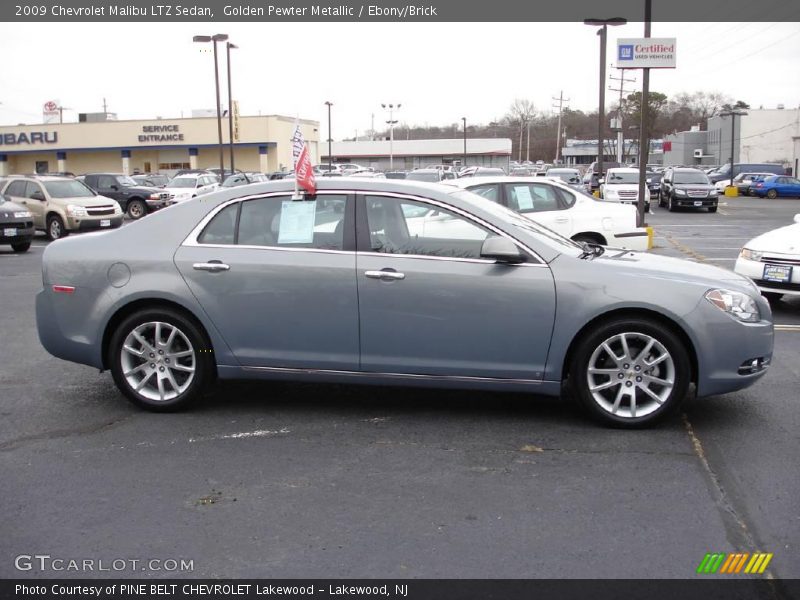 Golden Pewter Metallic / Ebony/Brick 2009 Chevrolet Malibu LTZ Sedan