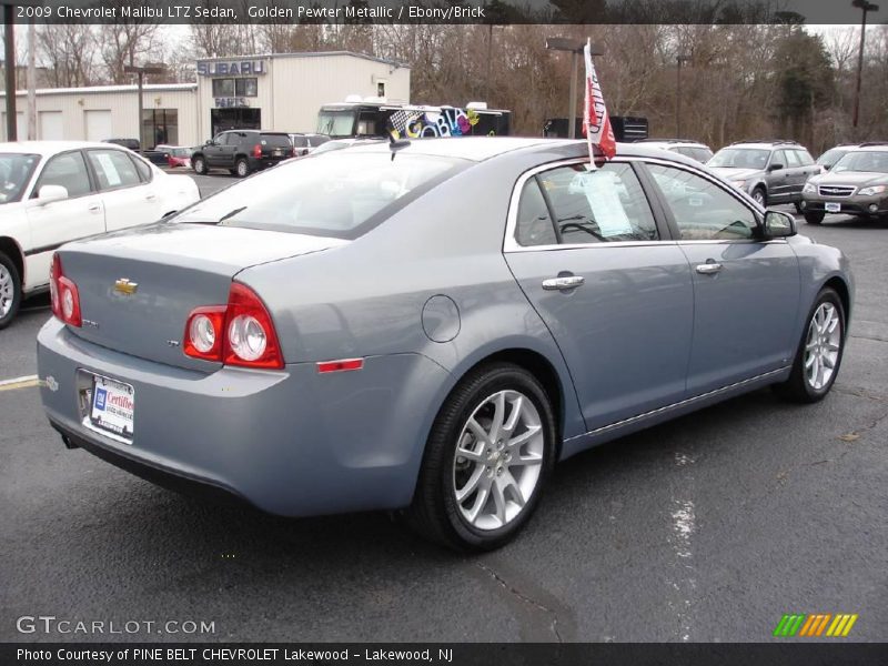 Golden Pewter Metallic / Ebony/Brick 2009 Chevrolet Malibu LTZ Sedan