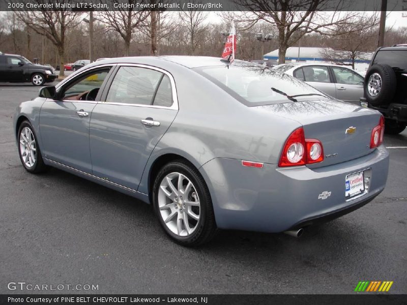 Golden Pewter Metallic / Ebony/Brick 2009 Chevrolet Malibu LTZ Sedan