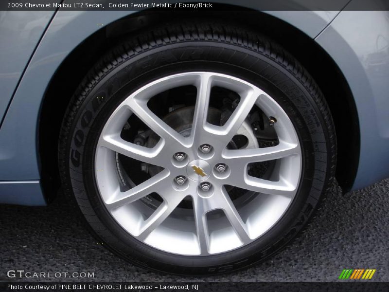 Golden Pewter Metallic / Ebony/Brick 2009 Chevrolet Malibu LTZ Sedan