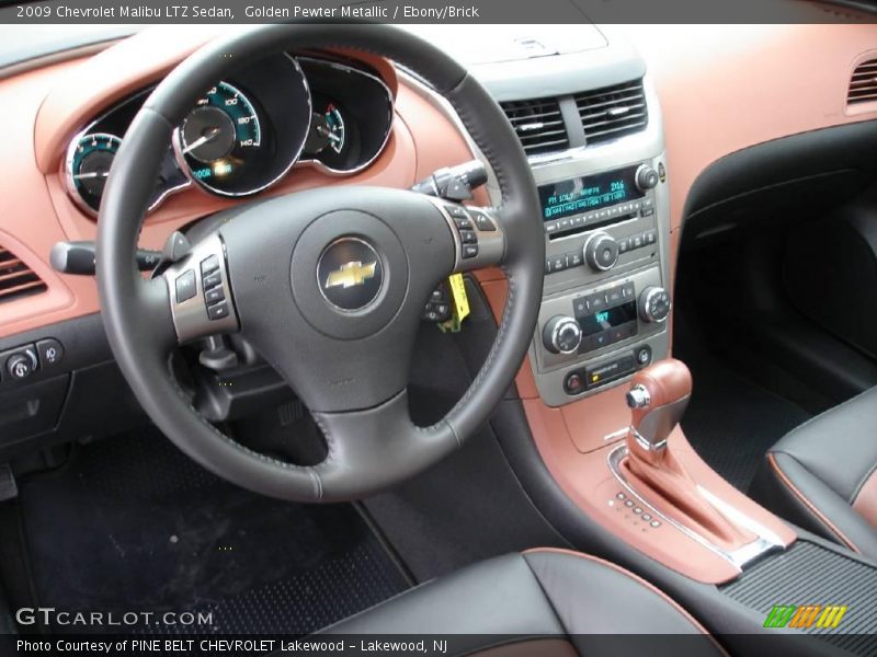 Golden Pewter Metallic / Ebony/Brick 2009 Chevrolet Malibu LTZ Sedan