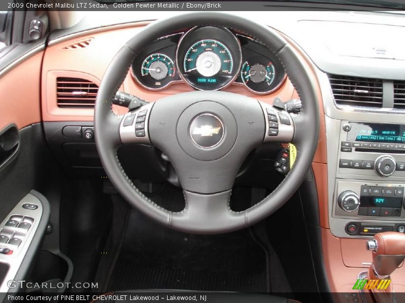 Golden Pewter Metallic / Ebony/Brick 2009 Chevrolet Malibu LTZ Sedan
