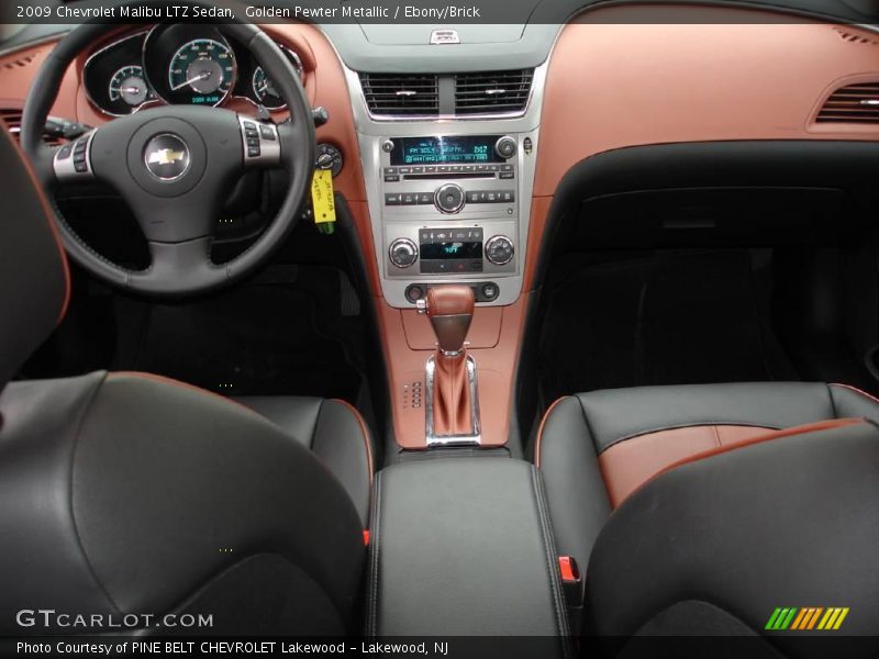 Golden Pewter Metallic / Ebony/Brick 2009 Chevrolet Malibu LTZ Sedan
