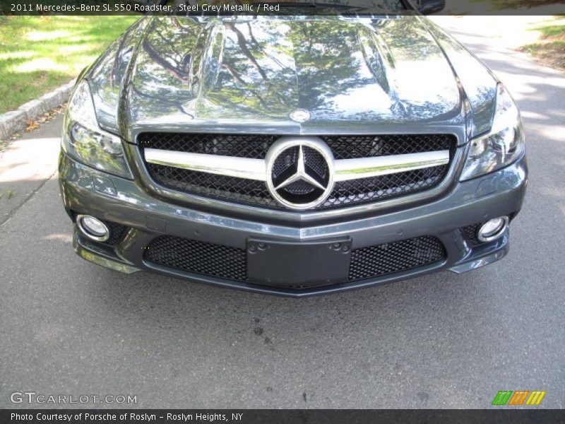 Steel Grey Metallic / Red 2011 Mercedes-Benz SL 550 Roadster