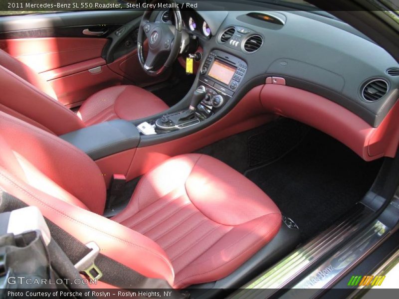 Steel Grey Metallic / Red 2011 Mercedes-Benz SL 550 Roadster