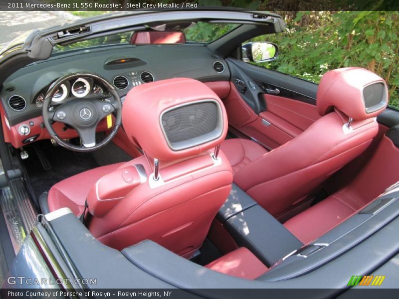 Steel Grey Metallic / Red 2011 Mercedes-Benz SL 550 Roadster