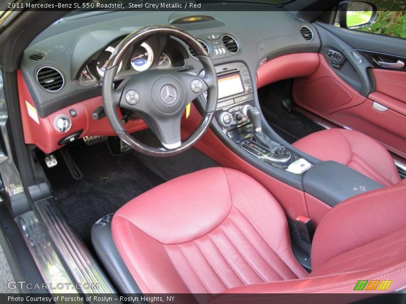Steel Grey Metallic / Red 2011 Mercedes-Benz SL 550 Roadster
