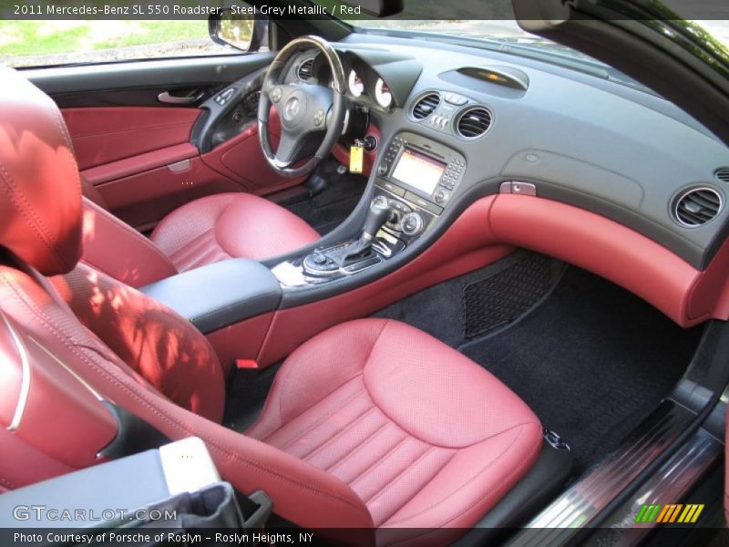 Steel Grey Metallic / Red 2011 Mercedes-Benz SL 550 Roadster