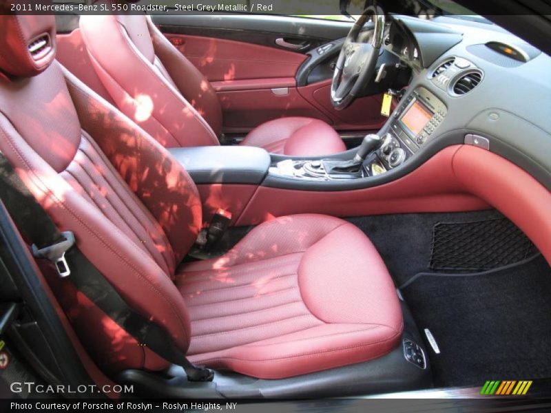 Steel Grey Metallic / Red 2011 Mercedes-Benz SL 550 Roadster