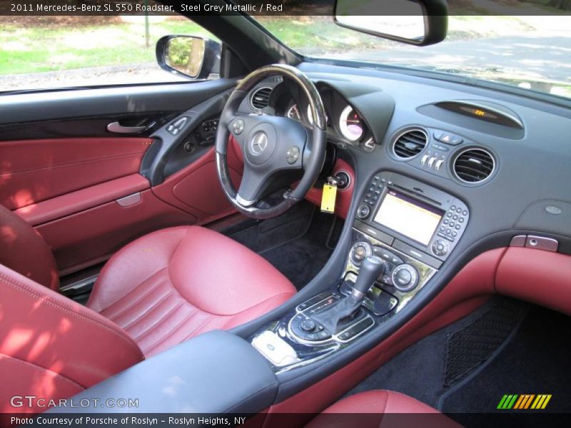 Steel Grey Metallic / Red 2011 Mercedes-Benz SL 550 Roadster