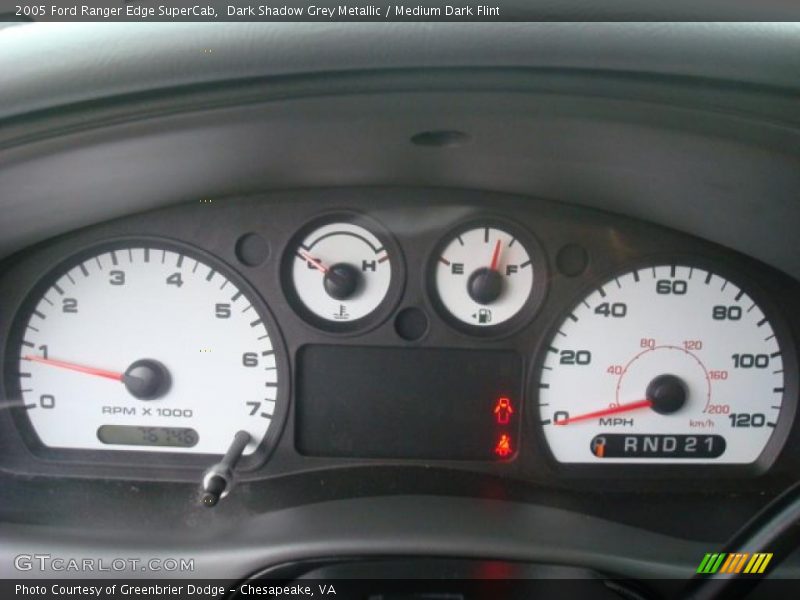 Dark Shadow Grey Metallic / Medium Dark Flint 2005 Ford Ranger Edge SuperCab