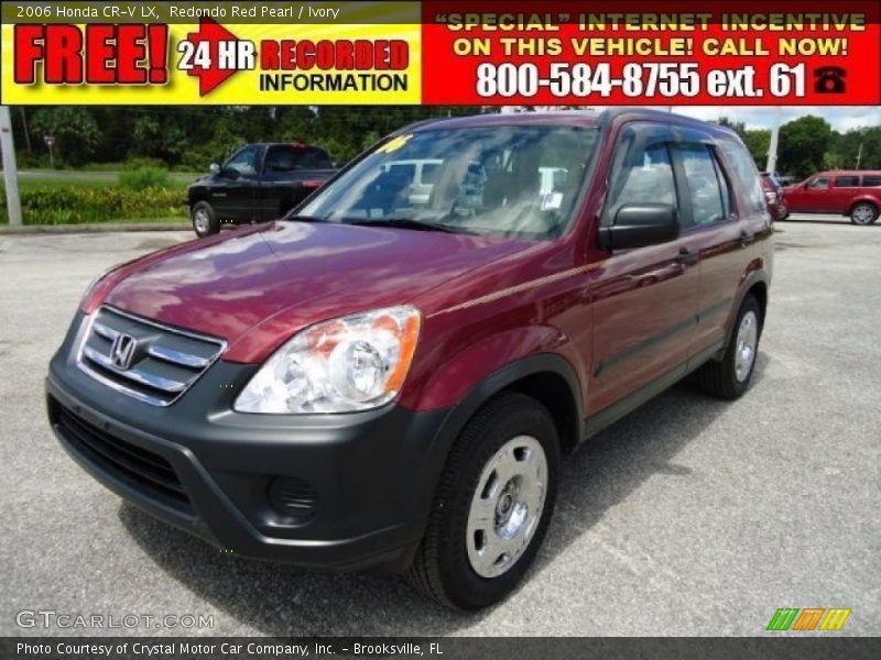 Redondo Red Pearl / Ivory 2006 Honda CR-V LX