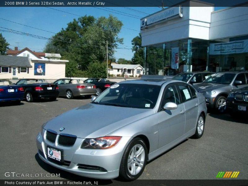 Arctic Metallic / Gray 2008 BMW 3 Series 328xi Sedan