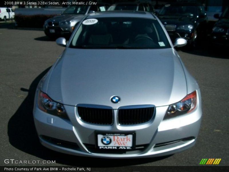 Arctic Metallic / Gray 2008 BMW 3 Series 328xi Sedan