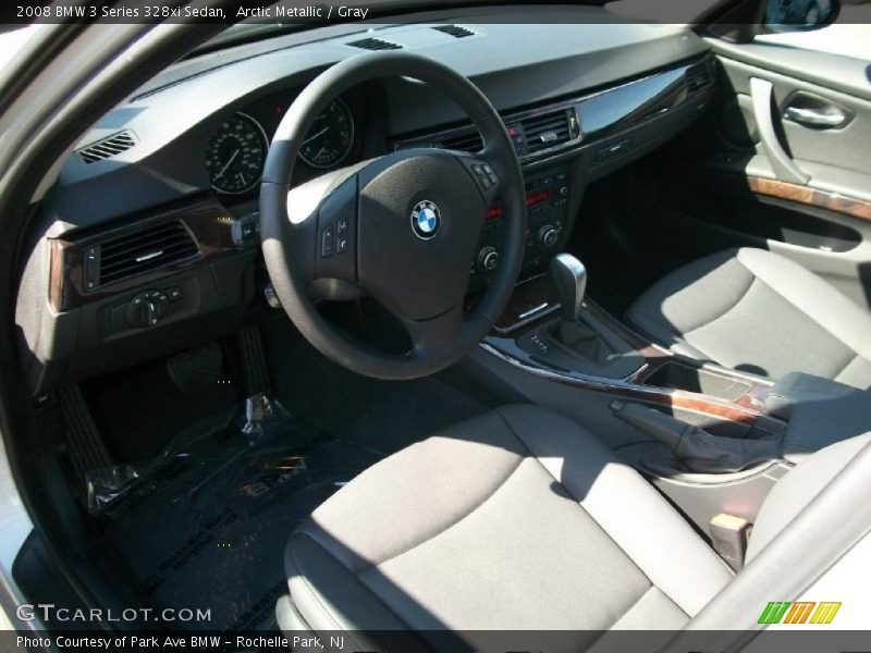 Arctic Metallic / Gray 2008 BMW 3 Series 328xi Sedan